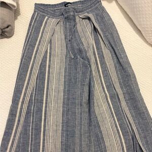 Striped Blue and White Women's Pants